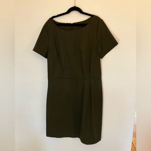 Banana Republic Moss Green Crepe Dress